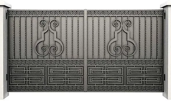 Распашные ворота Grand-3 (Нитроэмаль) - внешняя сторона